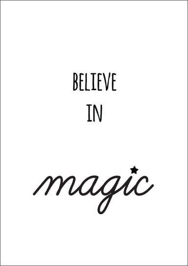 Plakat, Believe in magic, 30x40 cm Inna marka