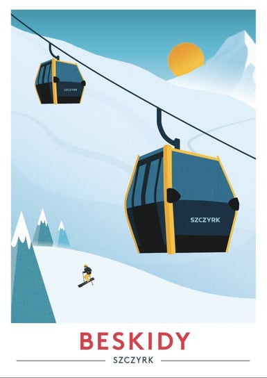 Plakat BESKIDY SZCZYRK Mountain postcard  [Plakaty rozmiar: 50x70 cm] / Local Life Inna marka