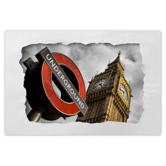 Plakat Big Ben i Underground, 90x60 cm ZeSmakiem