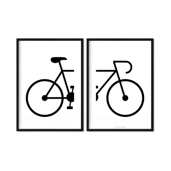 Plakat Bike, biało-czarny, 50x70 cm Love The Journey