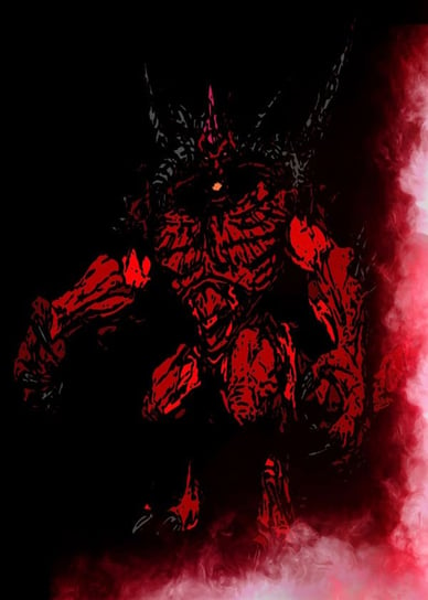 Plakat, BlizzardVerse Stencils - Diablo, the Lord of Terror, Diablo, 30x40 cm Inna marka
