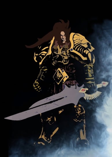 Plakat, BlizzardVerse Stencils - Varian, the King of Alliance, Warcraft, 30x40 cm Inna marka