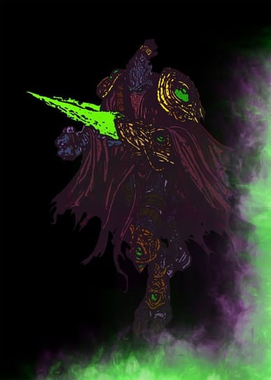 Plakat, BlizzardVerse Stencils - Zeratul, the Dark Prelate, Starcraft, 20x30 cm Inna marka