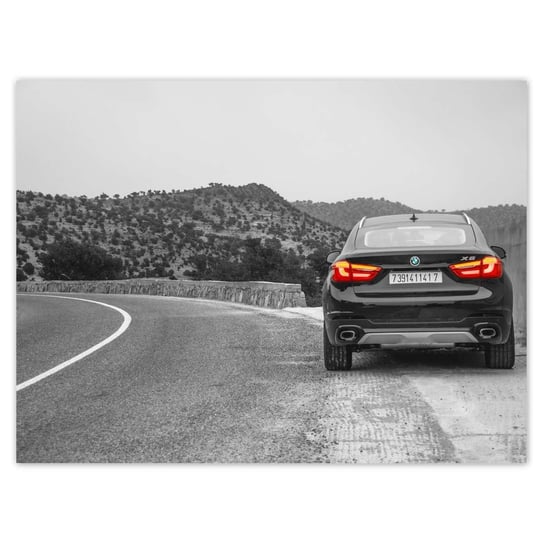 Plakat BMW czarne X6, 40x30 cm ZeSmakiem