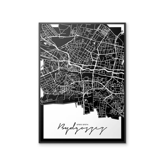 Plakat Bydgoszcz Mapa, 40x50 cm Peszkowski Graphic