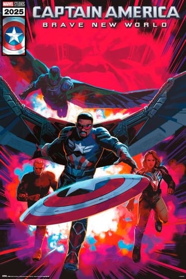 Plakat Captain America Brave New World Kapitan Ameryka plakaty na ścianę 61x91,5 cm Kapitan Ameryka