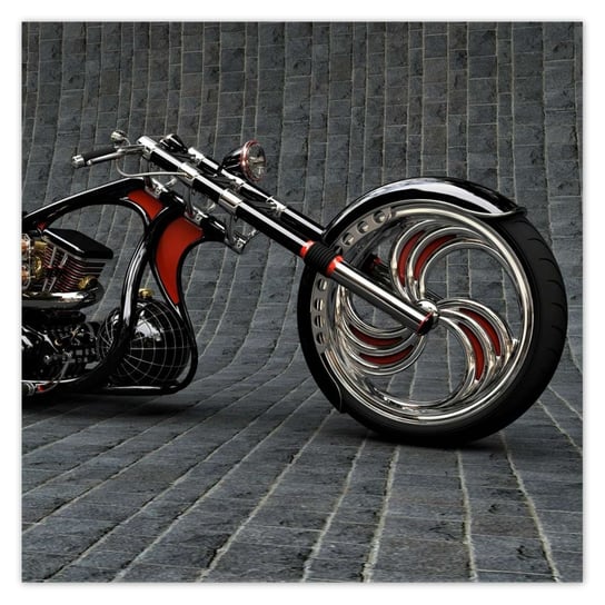 Plakat Chopper Motocykl Motor, 50x50 cm ZeSmakiem