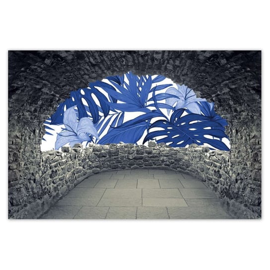 Plakat Classic Blue Monstera, 120x80 cm ZeSmakiem