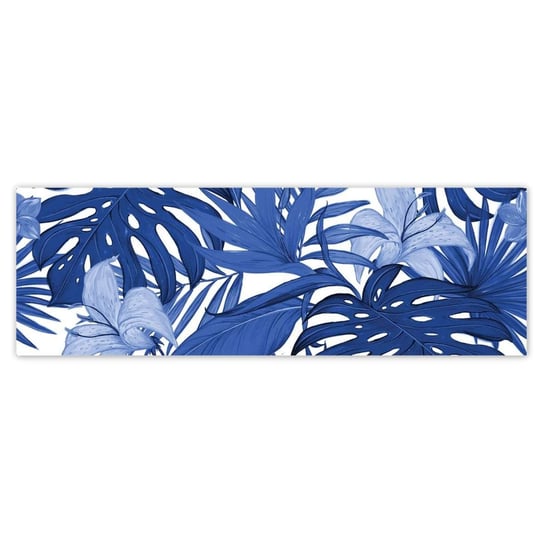 Plakat Classic Blue Monstera, 200x66 cm ZeSmakiem