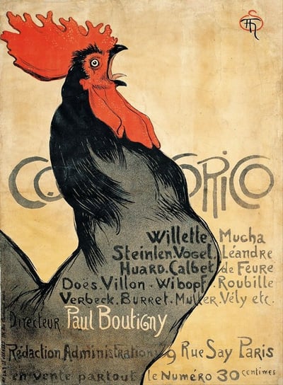 Plakat, Cocorico - Théophile Alexandre Steinlen, 40x60 cm Inny producent