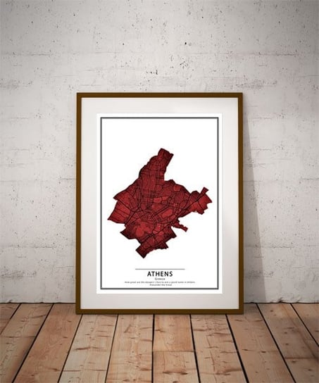 Plakat, Crimson Cities - Athens, 30x40 cm Inna marka