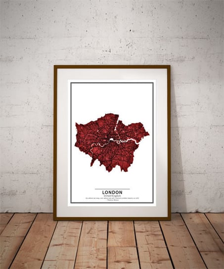 Plakat, Crimson Cities - London, 60x80 cm Inna marka