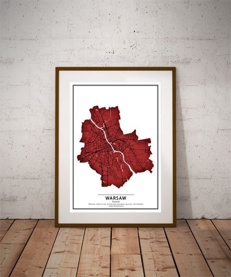 Plakat, Crimson Cities - Warsaw, 30x40 cm Inna marka