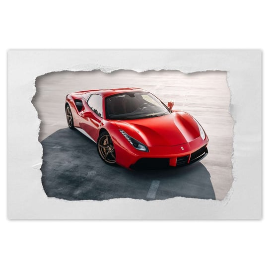 Plakat Czerwone Ferrari, 120x80 cm ZeSmakiem