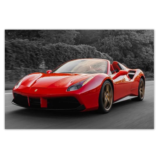 Plakat Czerwone Ferrari, 60x40 cm ZeSmakiem