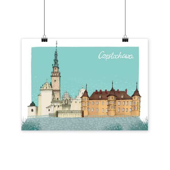 Plakat Częstochowa Jasna Góra 21x30 Love Poland Design