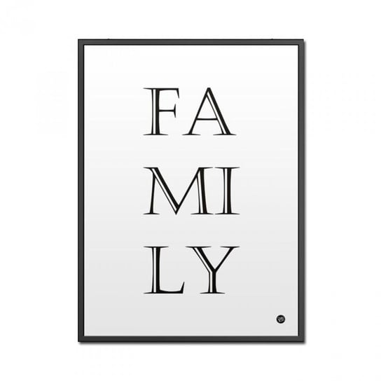 Plakat dekoracyjny "Family" DEKOSIGN, biały, 50 x 70 cm DekoSign