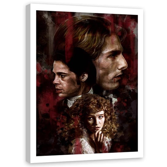 Plakat dekoracyjny w ramie białej FEEBY Film kino wampir, 50x70 cm Feeby