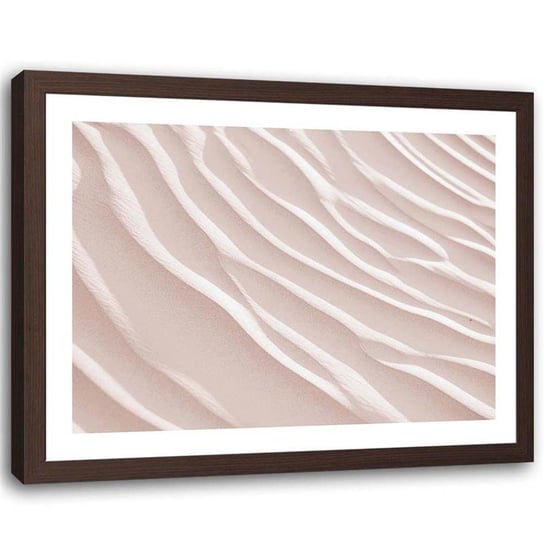 Plakat dekoracyjny w ramie brązowej FEEBY Pofałdowany piasek, 40x30 cm Feeby