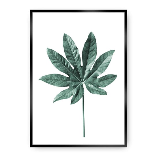 Plakat DEKORIA Leaf  Emerald Green, 30x40 cm, czarna ramka Dekoria