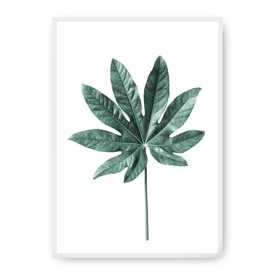 Plakat DEKORIA Leaf  Emerald Green, 50x70 cm, biała ramka Dekoria