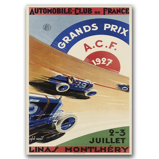 Plakat do pokoju Automobile Grand Prix France A1 Vintageposteria