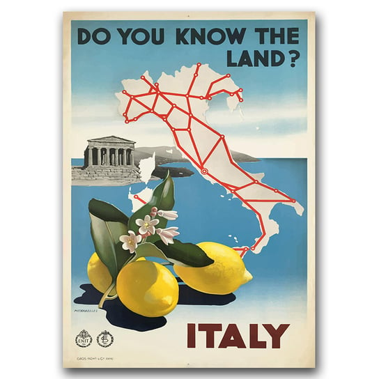 Plakat do pokoju Czy znasz ziemię Włoch? A1 Vintageposteria