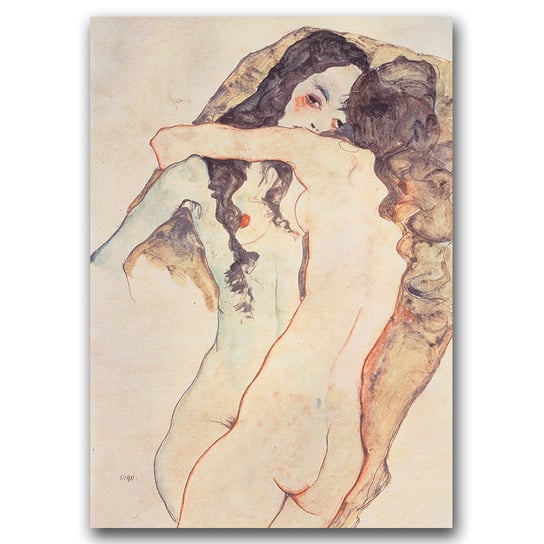 Plakat do pokoju Dwie kobiety Egona Schiele A1 Vintageposteria