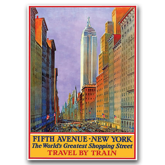 Plakat do pokoju New York Fifth Avenue A1 Vintageposteria