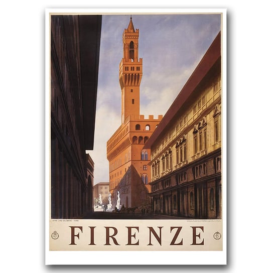Plakat do pokoju Plakat retro Firenze Włochy A1 Vintageposteria