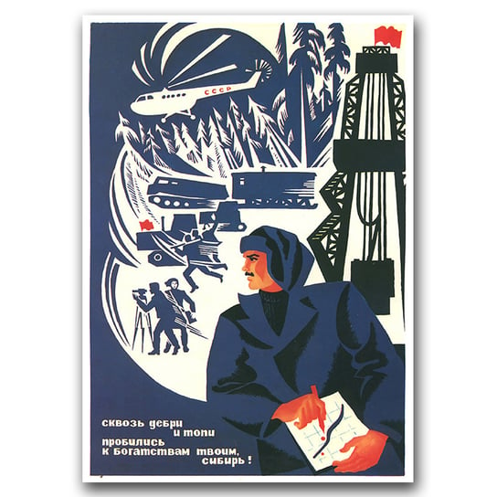 Plakat do pokoju Radziecki druk propagandowy A3 Vintageposteria