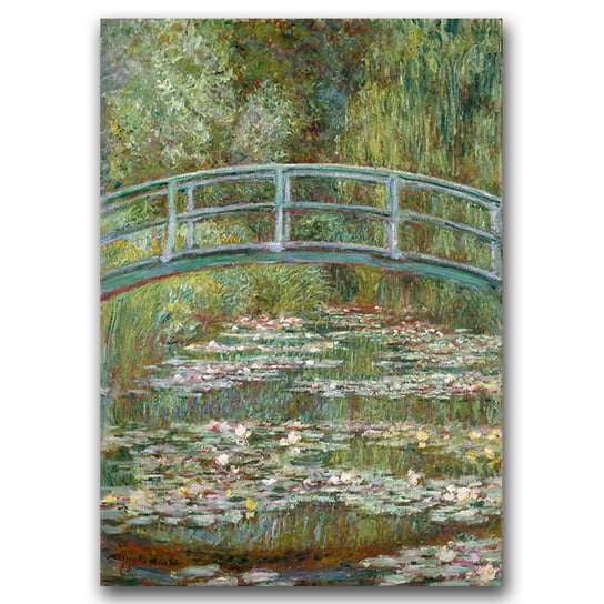 Plakat do salonu Most nad stawem Claude Monet A2 Vintageposteria