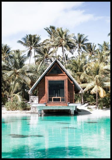 Plakat domek na Bora Bora, format A4 Inna marka