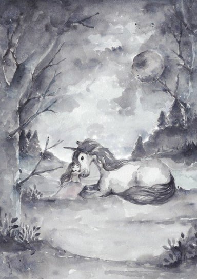 Plakat, Dziewczynka w Lesie II, 29,7x42 cm Katarzyna Stróżyńska Goraj
