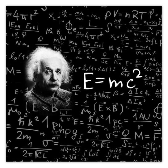 Plakat E=MC2 Albert Einstein, 100x100 cm ZeSmakiem