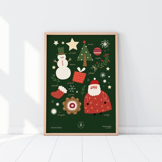Plakat edukacyjny Boże Narodzenie do dziecięcego pokoju - Wydruk A3 PaperDesk
