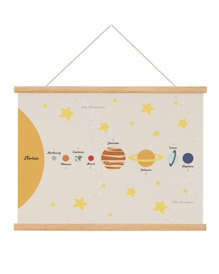 Plakat edukacyjny dla dzieci Kosmos Planety Montessori A3 30x40 cm / Joachimki Inna marka
