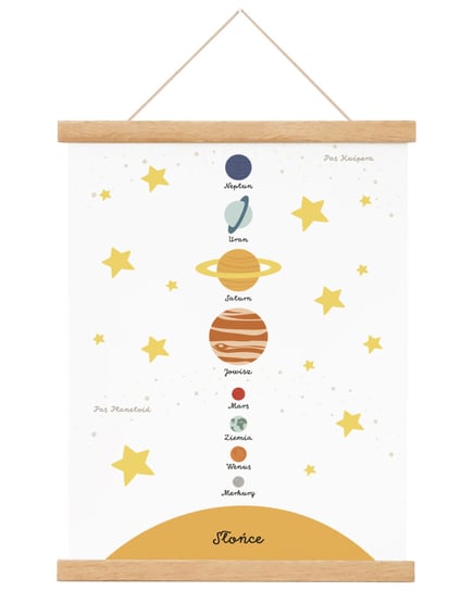 Plakat edukacyjny dla dzieci Układ Słoneczny Montessori A3 30x40 cm / Joachimki Inna marka
