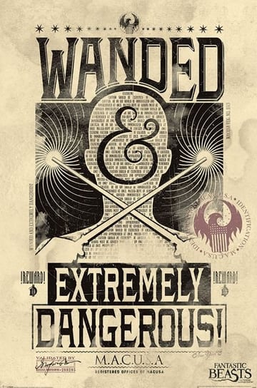 Plakat, Fantastic Beasts Extremely Dangerous, 61x91 cm Pyramid Posters