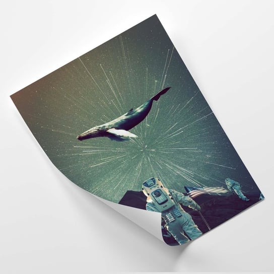Plakat FEEBY Astronauta i wieloryb na niebie - VK Art 30x40 Feeby