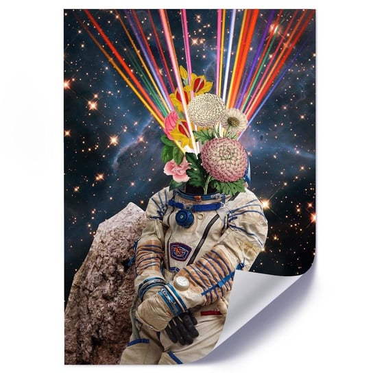 Plakat FEEBY Astronauta kolaż, 50x70 cm Feeby