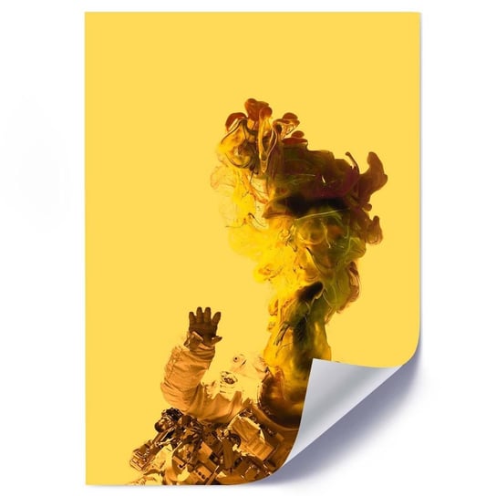 Plakat FEEBY Astronauta na żółtym tle, 40x60 cm Feeby