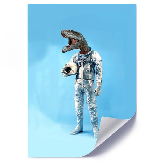Plakat FEEBY Astronauta z głową dinozaura, 40x60 cm Feeby
