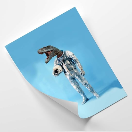 Plakat FEEBY Astronauta z głową dinozaura - VK Art 30x40 Feeby