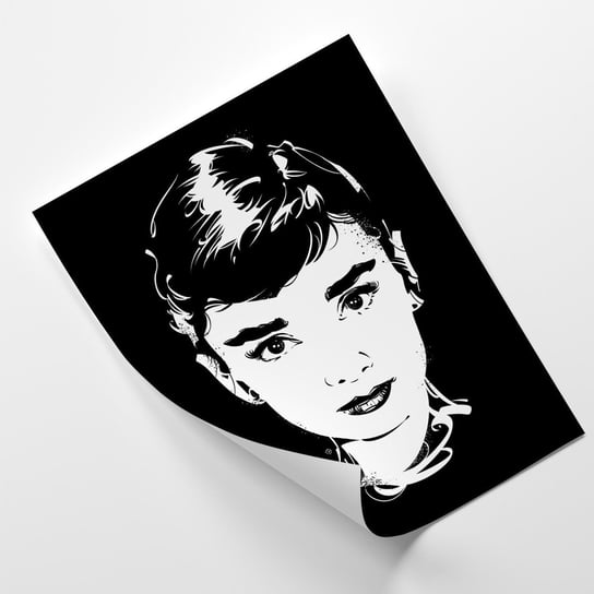 Plakat FEEBY Audrey Hepburn, czarno-biała - Nikita Abakumov 60x90 Feeby