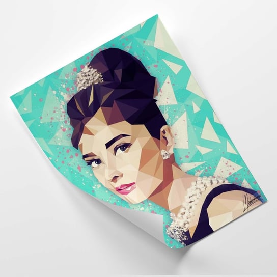 Plakat FEEBY Audrey Hepburn z kokiem - Cantu 30x45 Feeby
