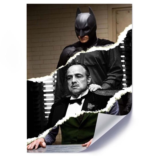 Plakat FEEBY Batman i ojciec chrzestny kolaż, 40x60 cm Feeby