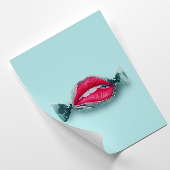 Plakat FEEBY Cukierkowe różowe usta - Jonas Loose 60x90 Feeby