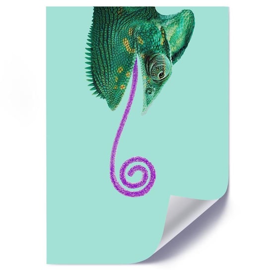 Plakat FEEBY Cukierkowy Kameleon, 50x70 cm Feeby
