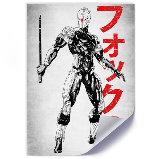 Plakat FEEBY Cyborg z mieczem, 50x70 cm Feeby